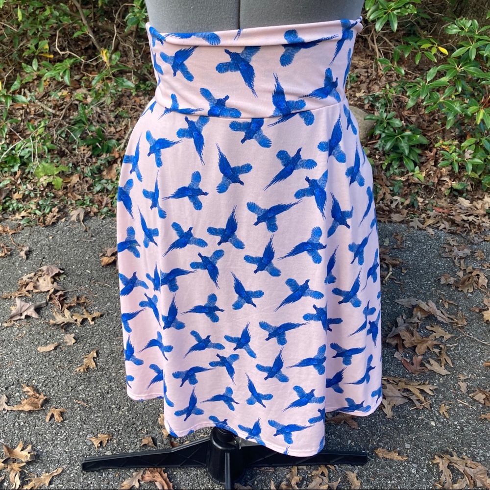 LuLaRoe Azure Skirt Pink Blue Size 3X